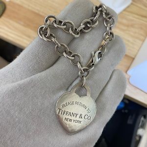 Tiffany & Co. bracelet with X large Pendant